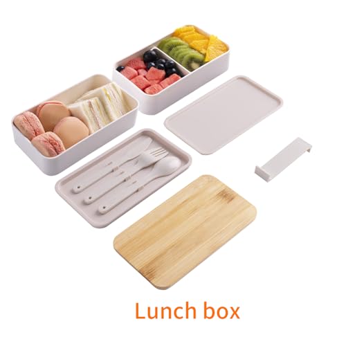 Bento Box Adult Lunch Box with lunch bag (Gray)