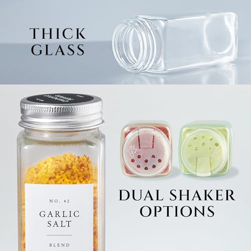 Thick Glass Spice Jars With Labels