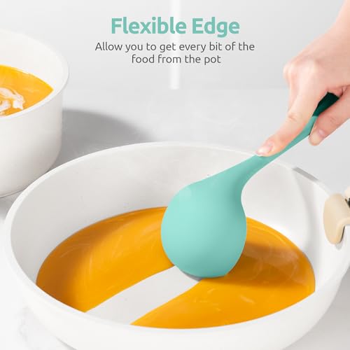 Silicone Soup Ladle (Small (2.6oz, 11in) / Aqua Sky)