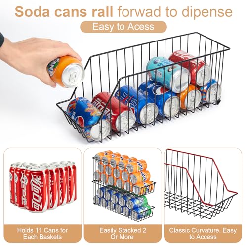 4 Tier Stackable Can Rack Organizer for Kitchen Pantry (4 Pack - 4-Tier / Back)