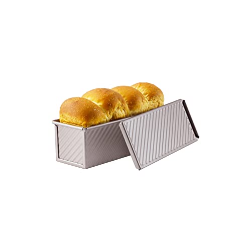 Mini Pullman Loaf Pan with Lid (04 - 0.66Lb Dough-Cap. Corrugated (Mini))
