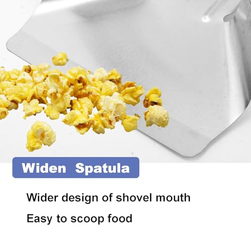 2 Pack Stainless Steel Popcorn Scoop for French Fry and Bagger (Right Handle-2Pack / Stainless Steel)