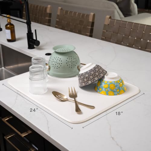 Dish Drying Mat (Cream / 18" x 24")