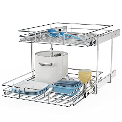 Individual Pull Out Cabinet Organizer (2 Tier / 20"W x 21"D)