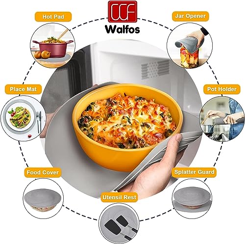 Silicone Microwave Mats (10+12in, 2 Grey Microwave Mat)