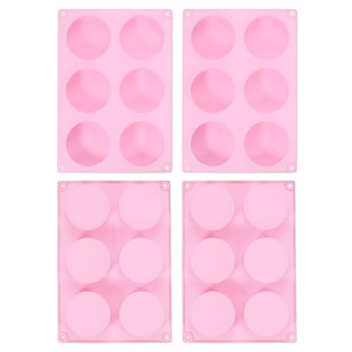 4pcs Silicone Muffins Pan (Pink)