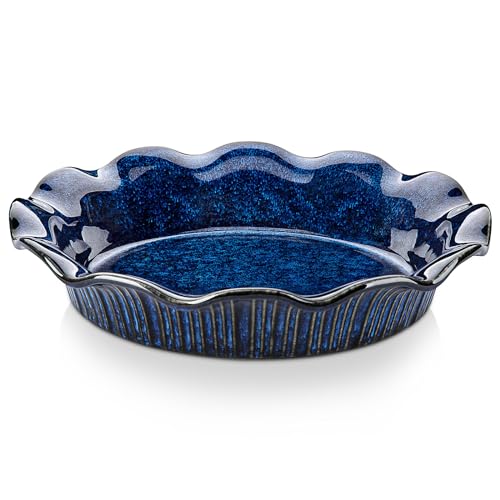 Ceramic Pie Pan for Baking (Blue / 1 Pieces)