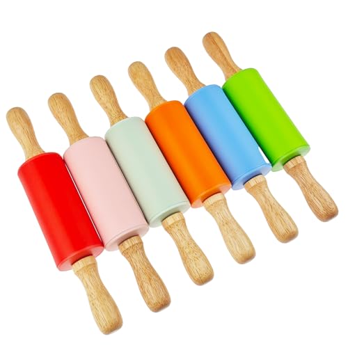 6 Pack Small Rolling Pin for Kids (9 Inch)