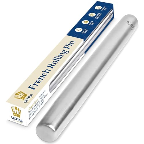 French Rolling Pin for Baking (Stainless Steel Classic)