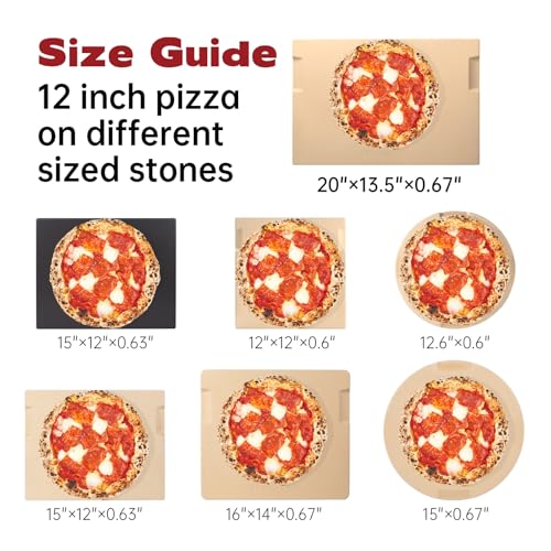 Large Pizza Stone (20" x 13.5" x 0.67" Natural)