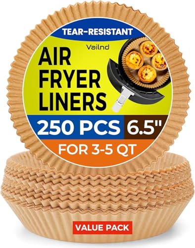 250 Pcs Air Fryer Liners Disposable (6.5"Round)