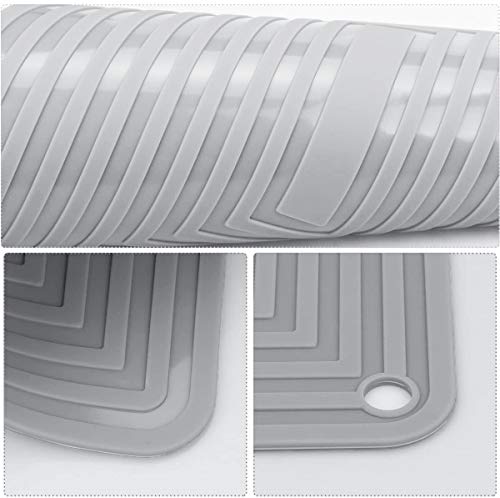 Large Silicone Trivet Mats for Hot Dishes (Gray)