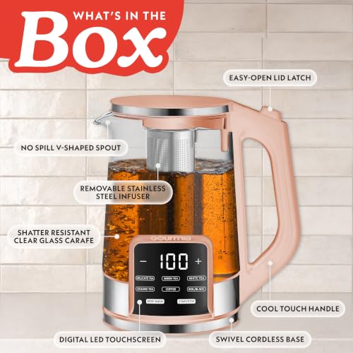 Electric Glass Kettle (Peach)