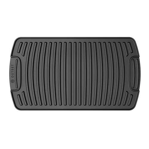 Cast Iron Grill Griddle (18" x 10" x 1" / Black)