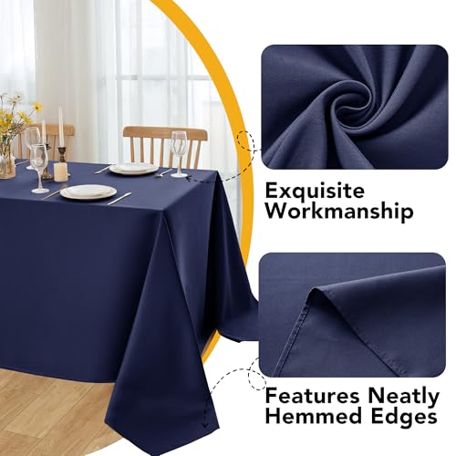 6 Pack Navy Blue Tablecloths for Square Tables (Navy Blue / 70x70 In, 6 Pack)