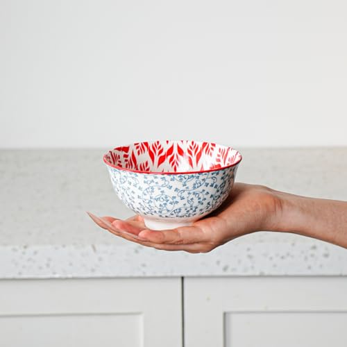 12 Oz Ceramic Small Dessert Bowls Set of 6 (Assorted Colors / 12oz)