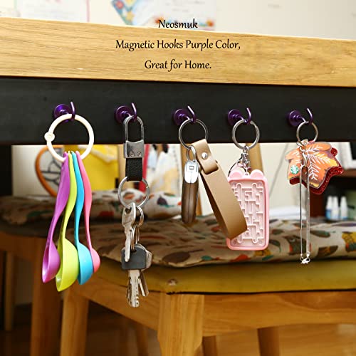 Magnetic Hooks (Purple / 0.67 inches)
