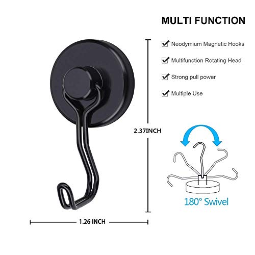 Magnetic Hooks 100LB Cruise Refrigerator Heavy Duty Neodymium Rare Earth Magnetic Hangers