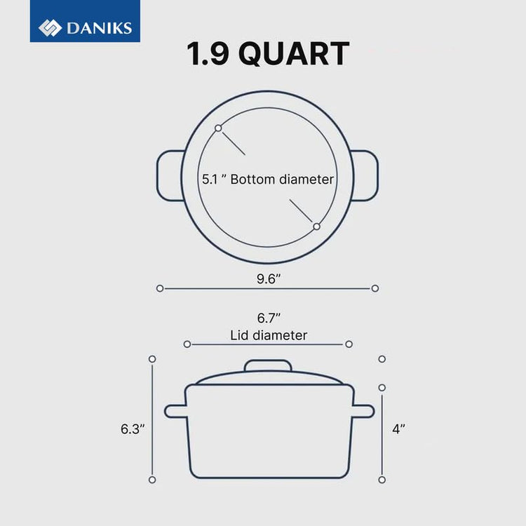 Modern 2 Quart Stainless Steel Stock Pot with Glass Lid (2 Quarts)