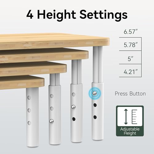 Bamboo Cabinet Organizer Shelf 2 Pack (15.6" W)