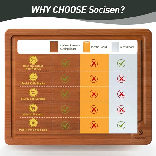 Bamboo Cutting Board Set Non Slip Feet with Holder Over Sink Father Day Dad Parents Papa Stepdad Pappy Poppy Pawpaw Who Want Nothing Everything Future Groom Bride Christmas Happy Birthday Gifts Ideal (Brown / 4 Pack with Holder)