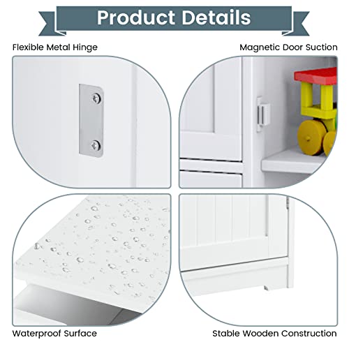 Bathroom Storage Cabinet (White)