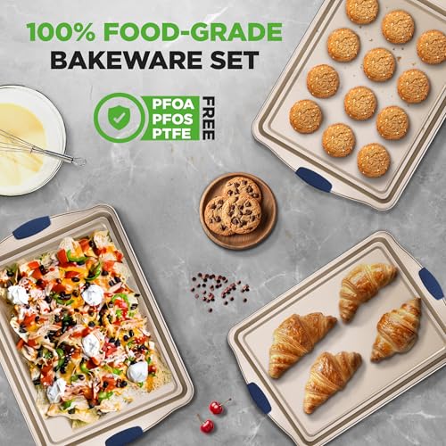 3‑Piece Non‑Toxic Cookie Sheets for Baking (3 Piece Set)