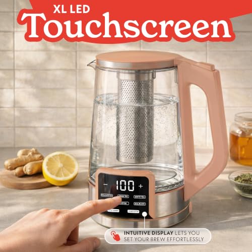Electric Glass Kettle (Peach)