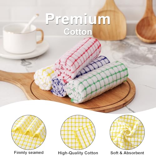 12 Pack Dishcloths and Kitchen Towels Sets (Yellow / 12-Piece Set)
