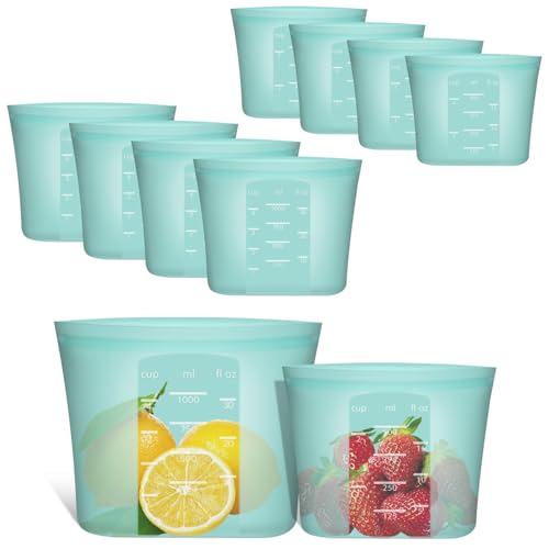 Reusable Sandwich & Snack Bags (Aqua | S+XS | 8 Pack)