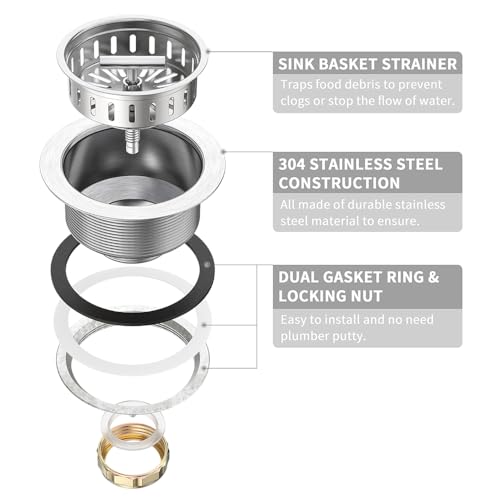 Kitchen Sink Drain Sink Strainer 3 (Stainless)