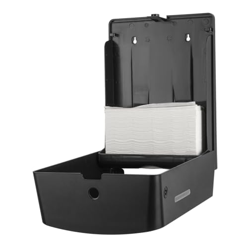 EZbrnd Wall Mount MULTIFOLD Paper Towel Dispenser for Kitchen (Standard Black)