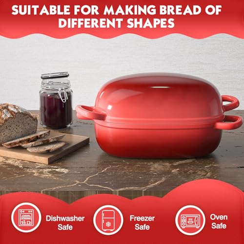 Dutch Oven 9x6 Inch (Red / 2.5QT Pan Only)