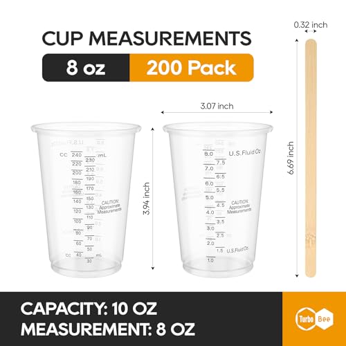 Plastic Measuring Cups 8OZ (8oz-200pack)