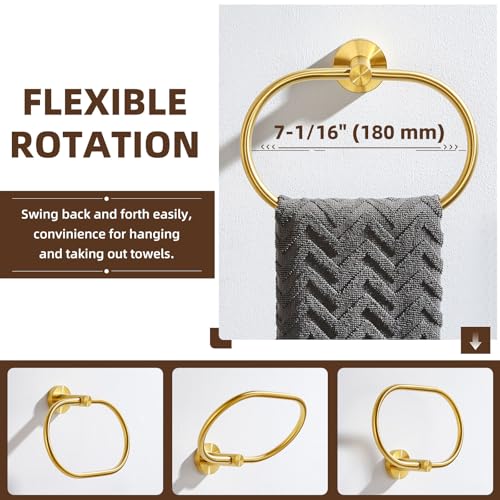 Brushed Gold Towel Ring (Brushed Dark Gold)