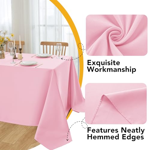 6 Pack Pink Tablecloths for Square Tables (Pink / 70x70 In, 6 Pack)