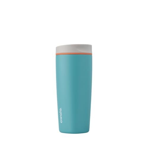 SmoothSip Slider Insulated Stainless Steel Coffee Tumbler (No Handle / 20 Ounces / Beachy Breeze)