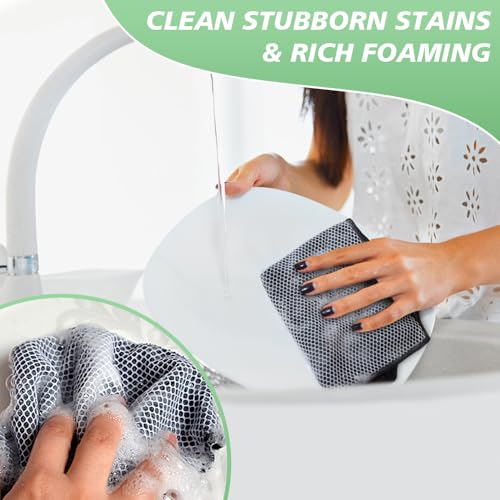 Dish Cloth for Washing Dishes Kitchen Washcloth Cleaning Cloth (Black / 12inchx12inch 10pack)
