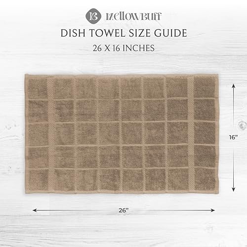 100% Cotton Terry Dish Towels (Dish Towel - 4 pack(Solid) / Tan)