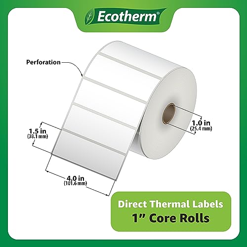 4" x 1.5" Thermal Labels (4 x 1.5 White - 10800 Labels)
