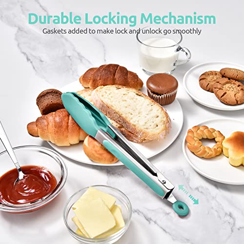 Kitchen Tong for Cooking (Aqua Sky / 9 inch)