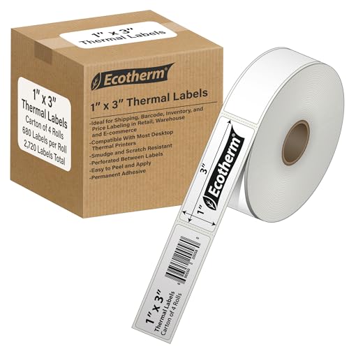 1" x 3" Thermal Labels (1 x 3 - 2720 Labels)