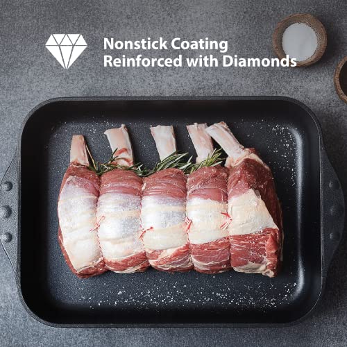 4 Piece Set Nonstick Diamond Coated Aluminum W (4 Piece Set / Dark Gray)