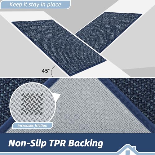 Kitchen Runner Rugs 24"x60" (Blue / 24" X 60" (Rectangular))