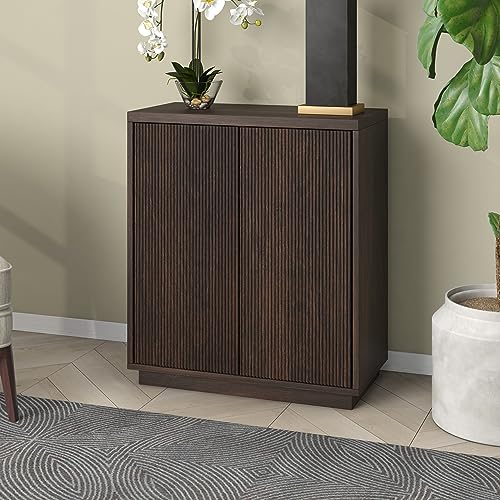 28" Fluted Accent Cabinet (Rich Brown)