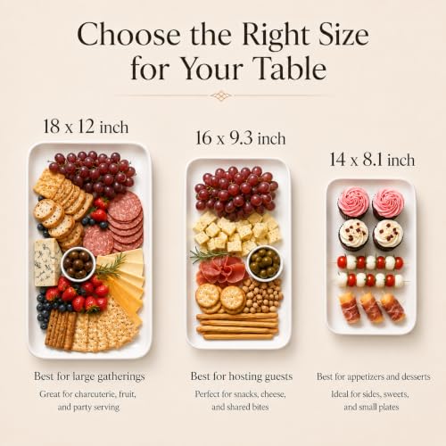 Serving Platter Set 18 (White / 18/16/14 inch)