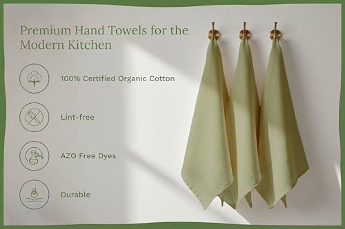 Organic Cotton Sage Flour Sack Kitchen Towels (Sage)