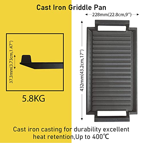 Griddle Pan Cast Iron Grill Hot Plate (CKGR002)