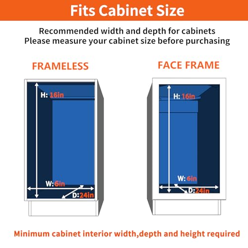 Individual Pull Out Cabinet Organizer (2 Tier / 5½"W x 21½"D)