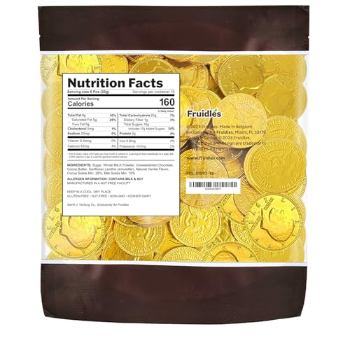 Gold Half Dollar Milk Chocolate Coins Gelt (1 Pound)